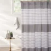 Frost Gray Woven Stripe Fabric Shower Curtain -Home Improvement Sale 810460526 1