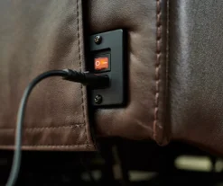 Wellsley Leather Power Reclining Console Loveseat -Home Improvement Sale 810469258 810469259 1 2