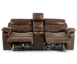 Wellsley Leather Power Reclining Console Loveseat -Home Improvement Sale 810469259 4