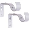 Brushed Nickel Adjustable Curtain Rod Brackets, 2-Pack -Home Improvement Sale 810489229 2