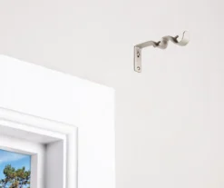 Brushed Nickel Adjustable Double Curtain Rod Brackets, 2-Pack 7 Brushed Nickel Adjustable Double Curtain Rod Brackets, 2-Pack -Home Improvement Sale 810489230 2