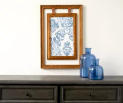 Double-Framed Blue Damask Hanging Wall Decor -Home Improvement Sale 810498387 2