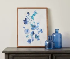 Blue Flowers Framed Canvas -Home Improvement Sale 810498697 2