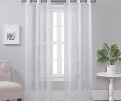 Broyhill Geo Sheer Grommet Curtain Panel Pair 16 Broyhill Geo Sheer Grommet Curtain Panel Pair -Home Improvement Sale 810507477