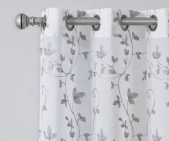 Broyhill Cassandra Floral Sheer Grommet Curtain Panel Pair -Home Improvement Sale 810507479 3
