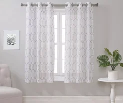Broyhill Geo Sheer Grommet Curtain Panel Pair