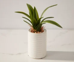 Mini Faux Greenery In White Ceramic Pot -Home Improvement Sale 810509521 2