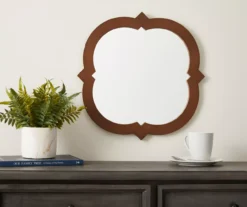 Brown Wooden Wall Mirror -Home Improvement Sale 810513688 2