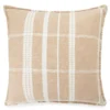 Tan & White Plaid Throw Pillow -Home Improvement Sale 810515801