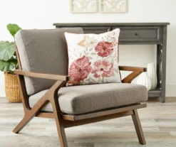 Rust Floral Throw Pillow -Home Improvement Sale 810515803 2