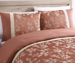 Broyhill Kirkwale Rust Floral Jacquard 8-Piece Comforter Set -Home Improvement Sale 810515917 2