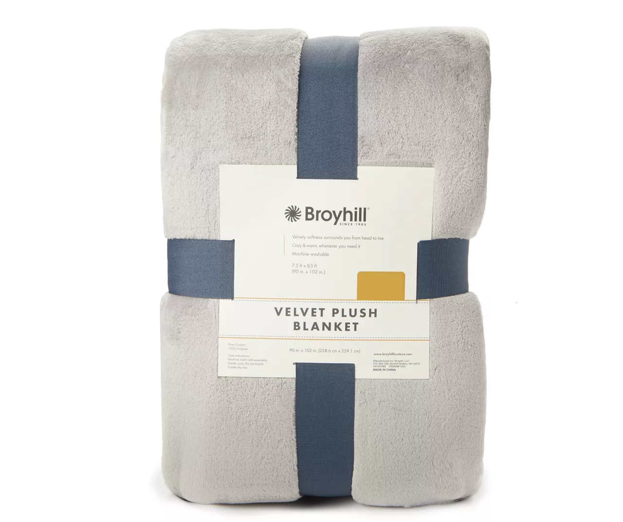 Gray Twin/Full Velvet Plush Blanket 3 Gray Twin/Full Velvet Plush Blanket