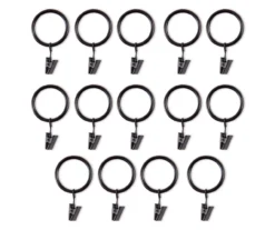 Legacy Brown & Black Curtain Rod Clip Rings, 14-Pack -Home Improvement Sale 810524293 3