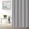 Gray Embossed Waffle Shower Curtain -Home Improvement Sale 810528237