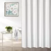 White Embossed Waffle Shower Curtain 1 White Embossed Waffle Shower Curtain -Home Improvement Sale 810528238