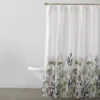 White & Green Floral Fabric Shower Curtain -Home Improvement Sale 810528298