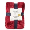 Deep Red Plaid Velvet Plush Twin/Full Blanket -Home Improvement Sale 810530973