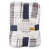Gray & White Plaid Velvet Plush Queen/King Blanket -Home Improvement Sale 810530976