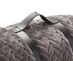 Atmosphere Gray Zigzag-Embossed Velvet King Blanket -Home Improvement Sale 810531014 3