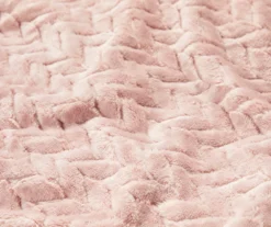 Sepia Rose Zigzag-Embossed Velvet King Blanket -Home Improvement Sale 810531015 810617577 3