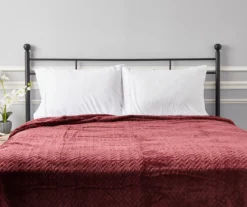 Tawny Port Jacquard Supreme Velvet King Blanket -Home Improvement Sale 810531016 4