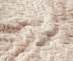 Tan Jacquard Supreme Velvet King Blanket -Home Improvement Sale 810531017 2