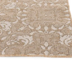 Broyhill Sandpointe Tan & Ecru Damask Outdoor Area Rug -Home Improvement Sale 810546500 810546501 810546502 2 1