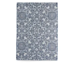 Broyhill Sandpointe Cobalt & Ecru Damask Outdoor Area Rug -Home Improvement Sale 810546503 810546507