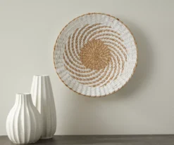 White Round Woven Swirl Wall Decor -Home Improvement Sale 810547450 2
