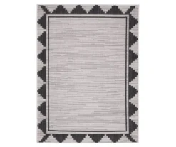 Broyhill Gray & Black Geometric Border Indoor/Outdoor Area Rug -Home Improvement Sale 810547881 2