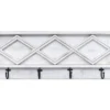 Whitewash Diamond Lattice Wall Plaque With Hooks -Home Improvement Sale 810548703