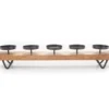 Wood & Metal 5-Tier Pillar Candle Holder -Home Improvement Sale 810548907