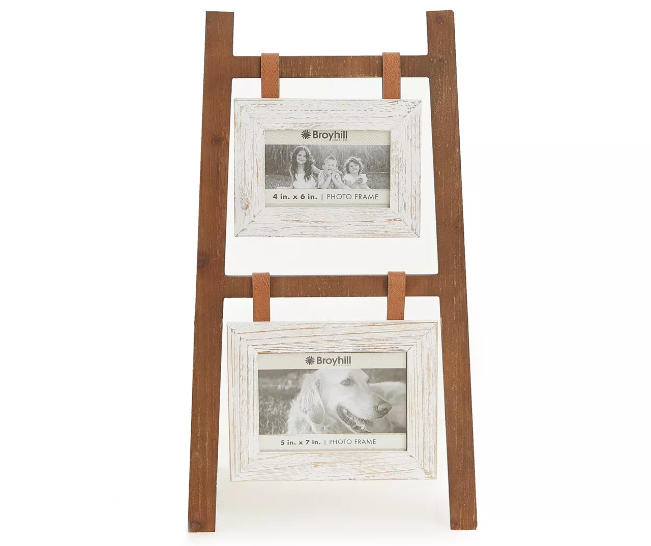 Brown & White 2-Photo Ladder Picture Frame 3 Brown & White 2-Photo Ladder Picture Frame