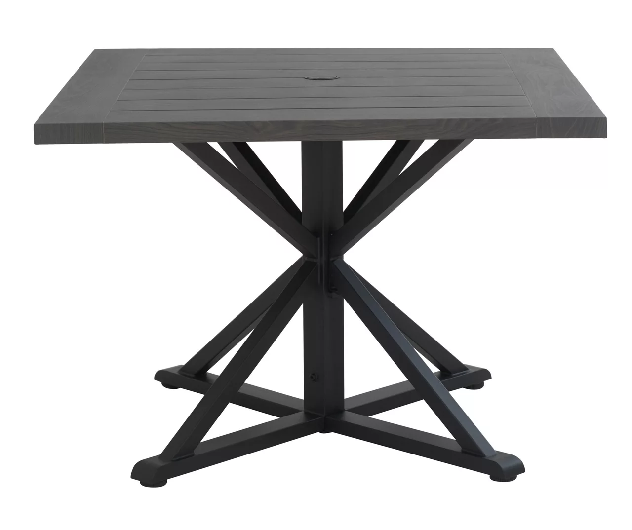 Autumn Cove Brown Wood Look Square Steel Patio Dining Table 3 Autumn Cove Brown Wood Look Square Steel Patio Dining Table