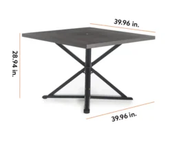 Autumn Cove Brown Wood Look Square Steel Patio Dining Table 14 Autumn Cove Brown Wood Look Square Steel Patio Dining Table -Home Improvement Sale 810553658 99 2 1