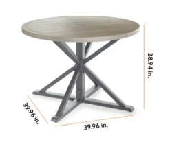 Sandpointe Neutral Steel Round Patio Dining Table -Home Improvement Sale 810554377 99 2