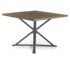 Broyhill Autumn Cove Wood Look Square Steel Patio Dining Table -Home Improvement Sale 810557039 1