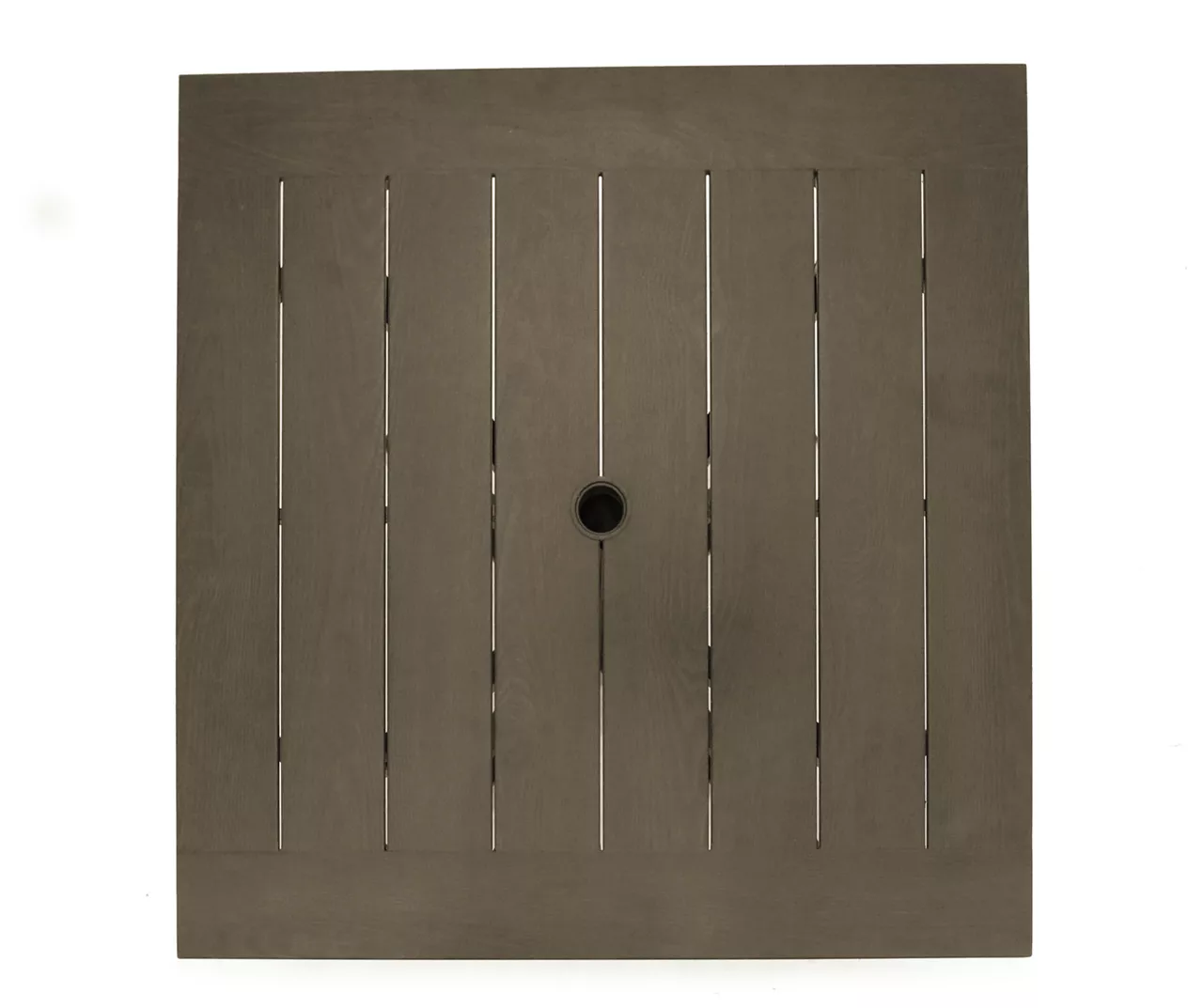 Autumn Cove Light Brown Wood Look Square Steel Patio Dining Table 6 Autumn Cove Light Brown Wood Look Square Steel Patio Dining Table - Image 4