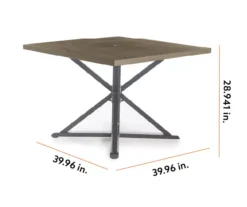 Broyhill Autumn Cove Wood Look Square Steel Patio Dining Table -Home Improvement Sale 810557039 99 1
