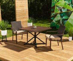 Broyhill Autumn Cove Wood Look Square Steel Patio Dining Table -Home Improvement Sale 810557039 810554373 9