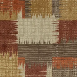 Broyhill Brown & Red Abstract Patchwork Accent Rug 24 Broyhill Brown & Red Abstract Patchwork Accent Rug -Home Improvement Sale 810557489 3