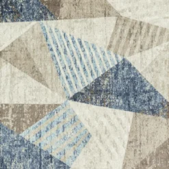 Broyhill Blue & Brown Modern Angles Accent Rug -Home Improvement Sale 810557655 3