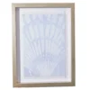 Light Blue Shell Fringe-Trim Framed Wall Plaque -Home Improvement Sale 810561165