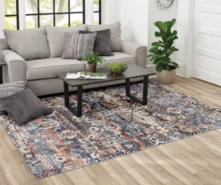Broyhill Clifton Tan & Rust Floral Geometric Area Rug -Home Improvement Sale 810562553 810562557 810562561 2