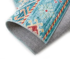 Caden Green & Orange Geometric Floral Runner Rug, (2' X 7') -Home Improvement Sale 810563288 2