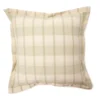 Market Sage & Beige Plaid Square Throw Pillow