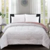 Pink Geometric Texture Faux Fur Full/Queen Comforter -Home Improvement Sale 810573778 810573779 1