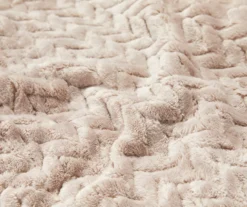 Tan Chevron Embossed Velvet King Blanket -Home Improvement Sale 810573799 810573801 2 1