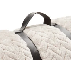 Broyhill Whisper White Chevron Embossed Velvet Blanket -Home Improvement Sale 810573800 810573798 810617576 4