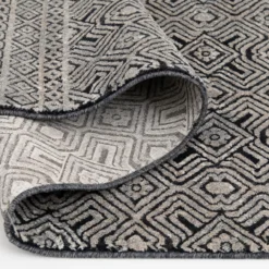 Colin Dark Blue & Whitecap Geometric Area Rug, (8' X 10') -Home Improvement Sale 810586497 810586493 810586501 5 1